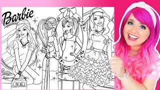 Coloring Barbie Fancy Dress Coloring Pages | Barbie's Dreamhouse Long Coloring Videos