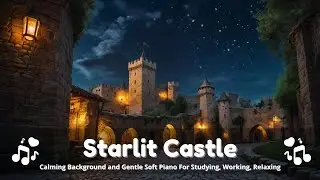 Starlit Castle -  Slow Piano Relaxing BGM For Healing, Studying, Working, Chill, Learning, Calm
