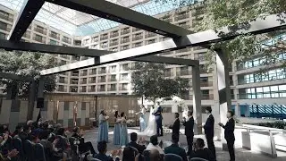 Guinness World Record Largest Hotel Lobby Wedding Ceremony Video Hyatt Regency SFO Peninsula Atrium