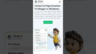 Contact us page generator for blogger and wordpress / Contact Us Page Generator tool #tools #shorts