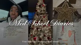 Med School Diaries 🎧 | Ep. 3 | *Studying for Finals*📚 & Decorating for Christmas 🎄