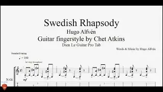 How to Play Swedish Rhapsody by Hugo Alfv&eacute;n on Guitar | Easy Tab Tutorial