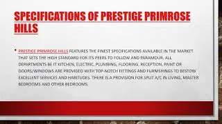 Prestige primrose hills