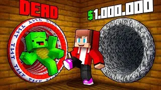 JJ and Mikey: DANGEROUS Choose a Right Tunnel Battle in Minecraft - Maizen