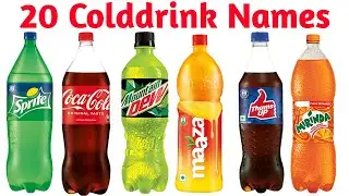 20 Cold Drink Brands Names | Learn Soft Drink Names in English | Kids Educational Video