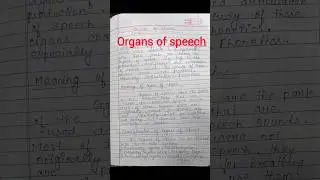organs of speech || meaning of speech|| classification of speech #notes_hub#englishliterature#speech