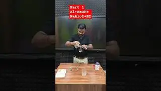 Reaction of aluminium and sodium hydroxide// Al+NaOH= NaAlO2+H2 #Dark chemistry # short #yt studio