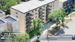 Condo for sale at 405-250 Wellington Crescent in Crescentwood Winnipeg