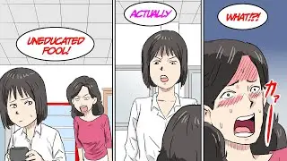 I asked one question to a woman who looked down on me and she was speechless [Manga Dub]