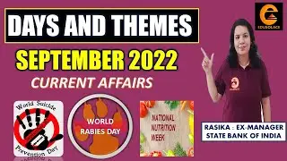 September 2022- Important Days And Themes | Monthly Current Affairs 2022 | Edusolace