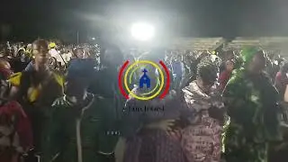The multitude dancing and celebrating God at the Lagos City Mega Crusade. 