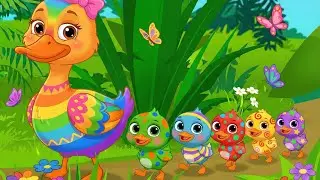 Counting Ducklings Song 🦆✨ | Learn Numbers & Colors for Kids | Fun Nursery Rhyme for Toddlers