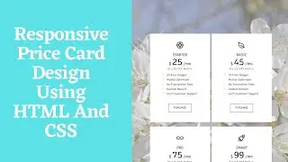 Responsive Price Card Design Using With HTML AND CSS || Code Mark