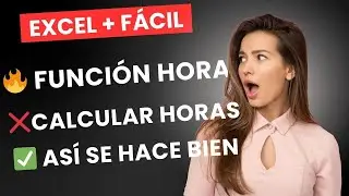 Funci&oacute;n HORA C&oacute;mo Calcular Horas Trabajadas en Excel Paso a Paso y f&aacute;cil #excel #excelfacil #viral