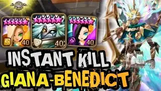 INSANE GIANA COMBO with MAX DMG WEAPON MASTER IN RTA SUMMONERS WAR