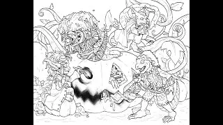 Artomancy Speed Drawing | Halloween Celebration | D&D
