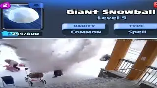 Giant snowball in real life❄ #clashroyale #supercell #youtube #shorts #giantsnowball
