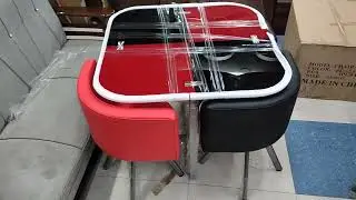 9455381110 snigdh Compact Four Seater Dining Table Dinner Table four chair less space furniture