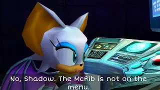 Rouge and Shadow argue over fast food