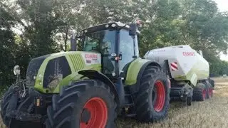 [drone] Pressage 2019/Claas axion 840 et Claas Quadrant 3300 RC