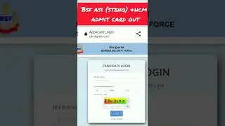 BSF ASI (STENO) & HCM PHASE -2 ADMIT CARD OUT 2022  #viral #shorts #youtubeshorts #bsfhcmadmitcard