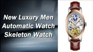Luxury Men Automatic Watch Skeleton Watch- Luxury Fashion Skeleton Automatic Mechanical Watch
