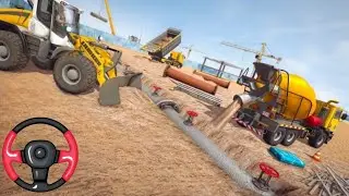 431 construction simulator - excavator bulldozer in city construction simulator duty