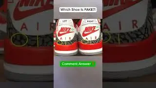 Spot The Fake Jordan 3 Fire Red 🤔🔍 #shorts