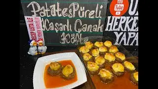 Çanak Köfte Patates Püre ile Doldurulmuş Ve Kaşar İle Kaplanmış (Hasanpaşa Köfte)