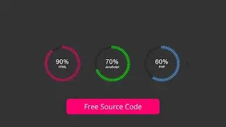 Animated Circular Progress Bar Speedometer using Html CSS & Vanilla Javascript | No Plugins