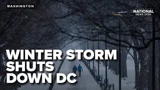 Washington digs out after winter storm as policy debates heat up