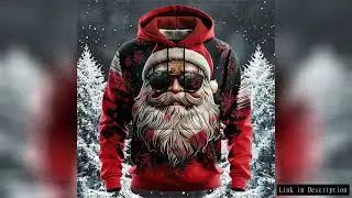 Christmas Hoodies Men Cool Santa Claus Graphic 3d Print Sweatshirt  Men Fall Winter Party Holiday Pu