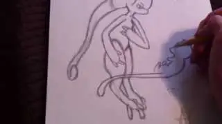 Pokemon X and Y Mewthree Drawing