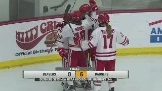Desbiens sets record in shutout victory by the Badgers