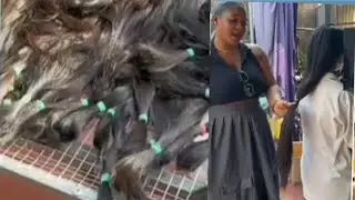 CREEPY MOMENT 😲 NIGERIAN  VENDOR CHOPS OFF A POOR VIETNAMESE CHILD'S HAIR FOR MONEY🙊