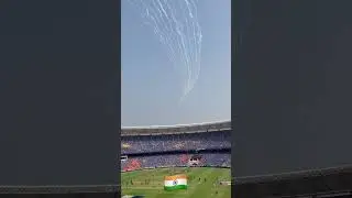 Air show at World cup finals 🇮🇳 #cricket #crickettournament #virat #cricketworldcup #modi