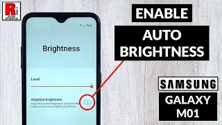 How to Enable Auto Brightness on Samsung Galaxy M01