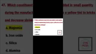 TNPSC AE 2023/Building Material and Construction Practices/Bricks/Important MCQs