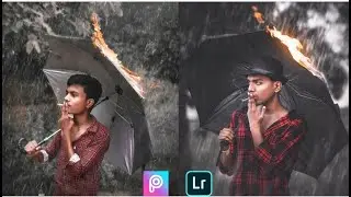 Pranav pg Inspired Fire Umbrella photo editing tutorial in PicsArt step by step. @Pranav PG