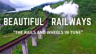 World's Most Beautiful Railways | Scenic Nature View Outside Train's Window | Relaxing Music