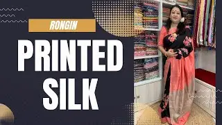 RONGIN ||Printed  Silk Sarees Booking no. 9836373955 #shorts #rongin