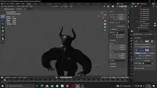 3D Monster Character with Particle Hair and UV Mapping