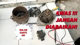 Tutorial Bongkar Pasang Service Alternator Mobil Kia Rio | Muncul Indikator Aki