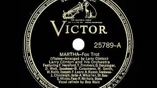 1938 HITS ARCHIVE: Martha - Larry Clinton (Bea Wain, vocal)