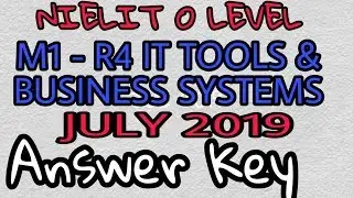 O level 2019 Exam Answer Key[IT Tools and business systems Paper]