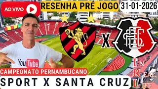 🚨 ao VIVO PR&Eacute; JOGO SPORT x SANTA CRUZ + MOVIMENTA&Ccedil;&Atilde;O e RESENHA das TORCIDAS. CL&Aacute;SSICO das MULTID&Otilde;ES