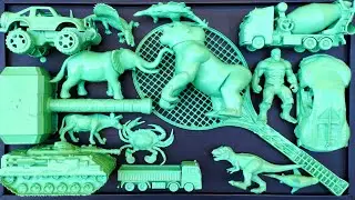 Membersihkan Mobil Balap, Dim truk, Truk Molen, Tank Baja, Mobil Jeep, T-rex, Sapi, Gajah, Kepiting