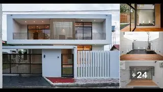 Two storey box house Modern minimal style