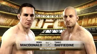 EA Sports UFC Fight Night 54 Rory MacDonald V.S Tarec Saffiedine PS4 Gameplay