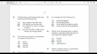 CSEC OFFICE ADMINISTRATION 2019 PAST PAPER 1, FOR 2023 #csecoa